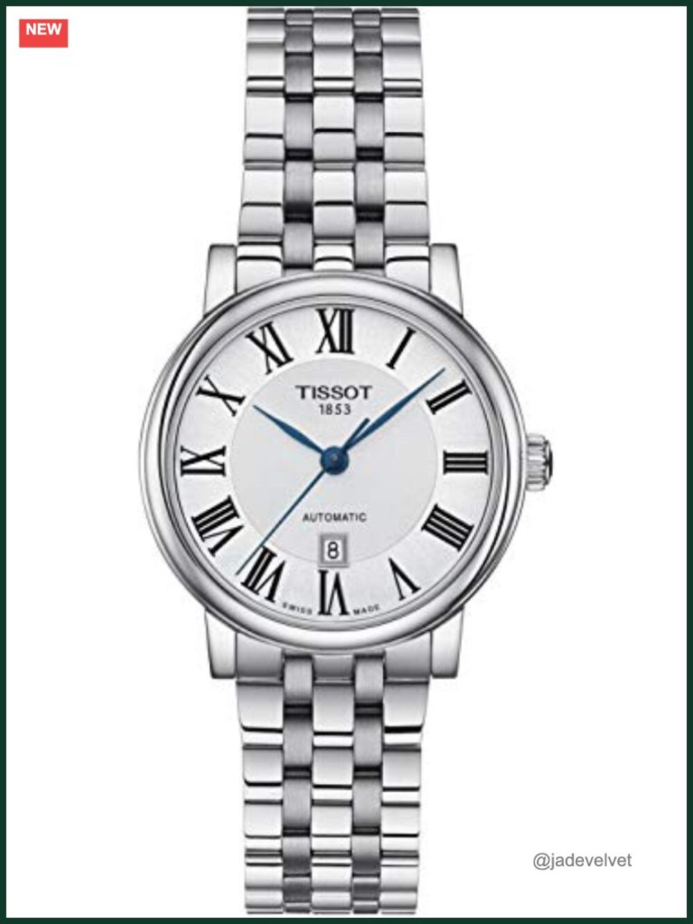 Tissot Carson Premium Swiss Automatic 30mm Silver Dial Womenâs Watch